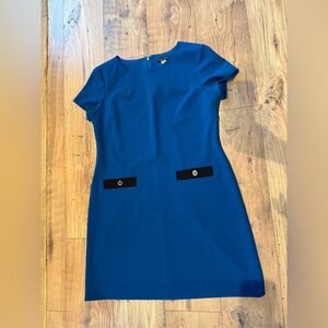 Womens Tommy Hilfiger Short Sleeve Trim Pocket Shift Dress size 14